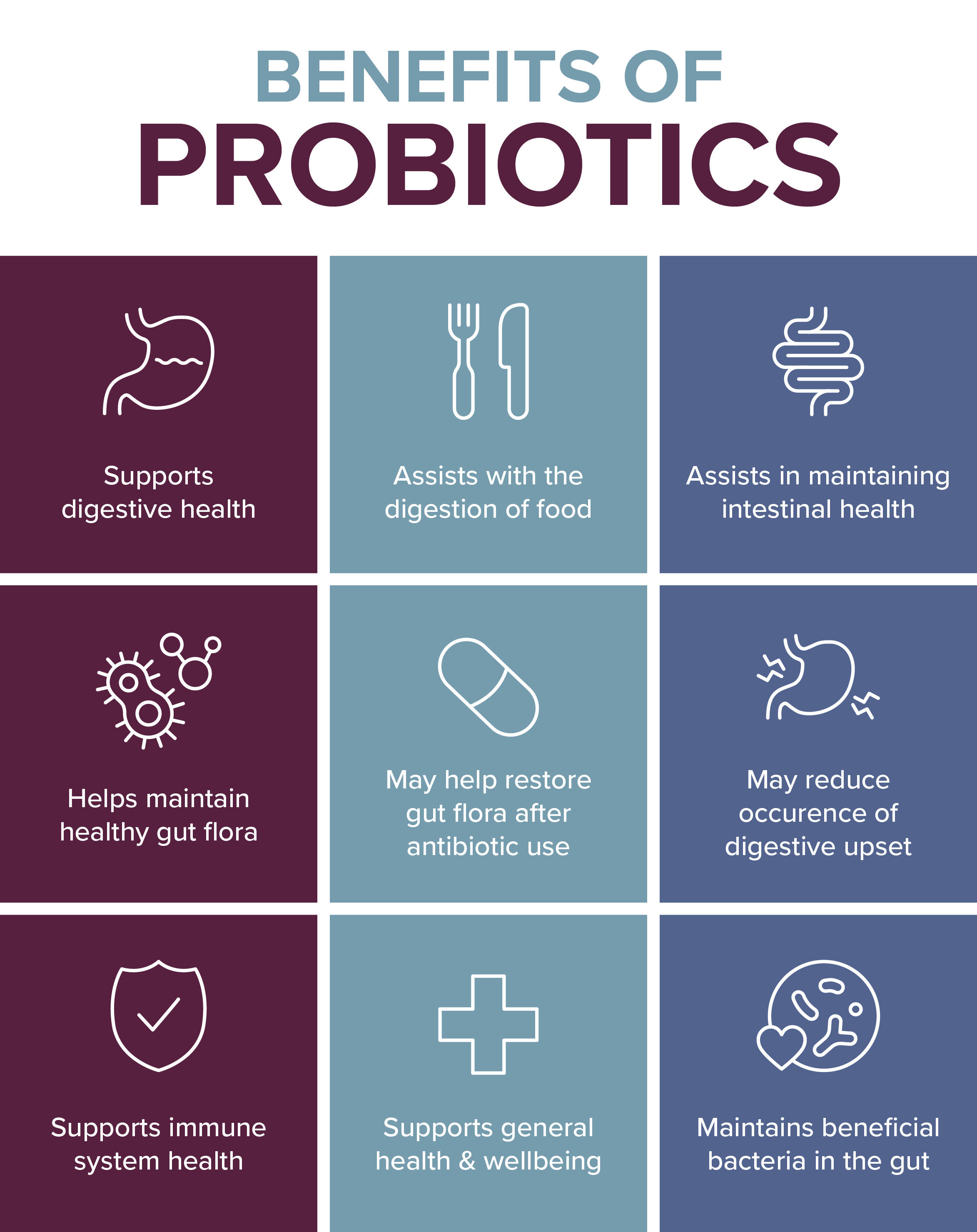 Nine benefits of probiotics: digestion, gut health, immunity, wellbeing